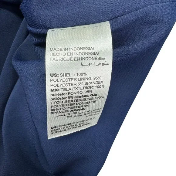 Chico’s Blouse Womens 2 Blue Stretch Floral Bird Of Paradise-Print Pullover Knit - Picture 12 of 12